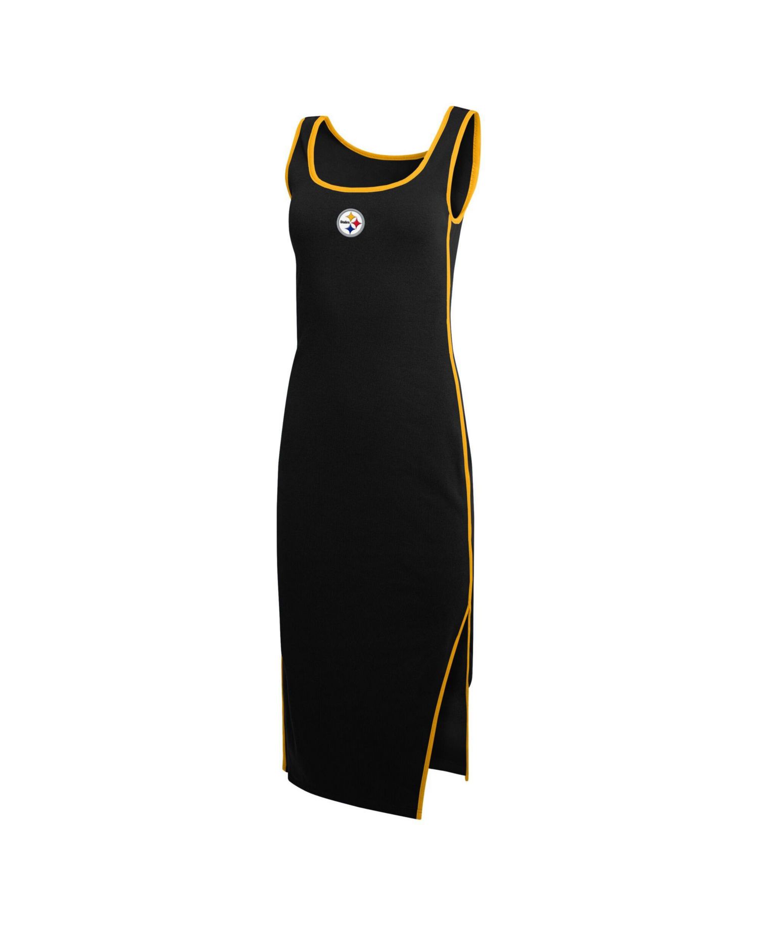 Women's Black Pittsburgh Steelers Ribbed Tank Dress
