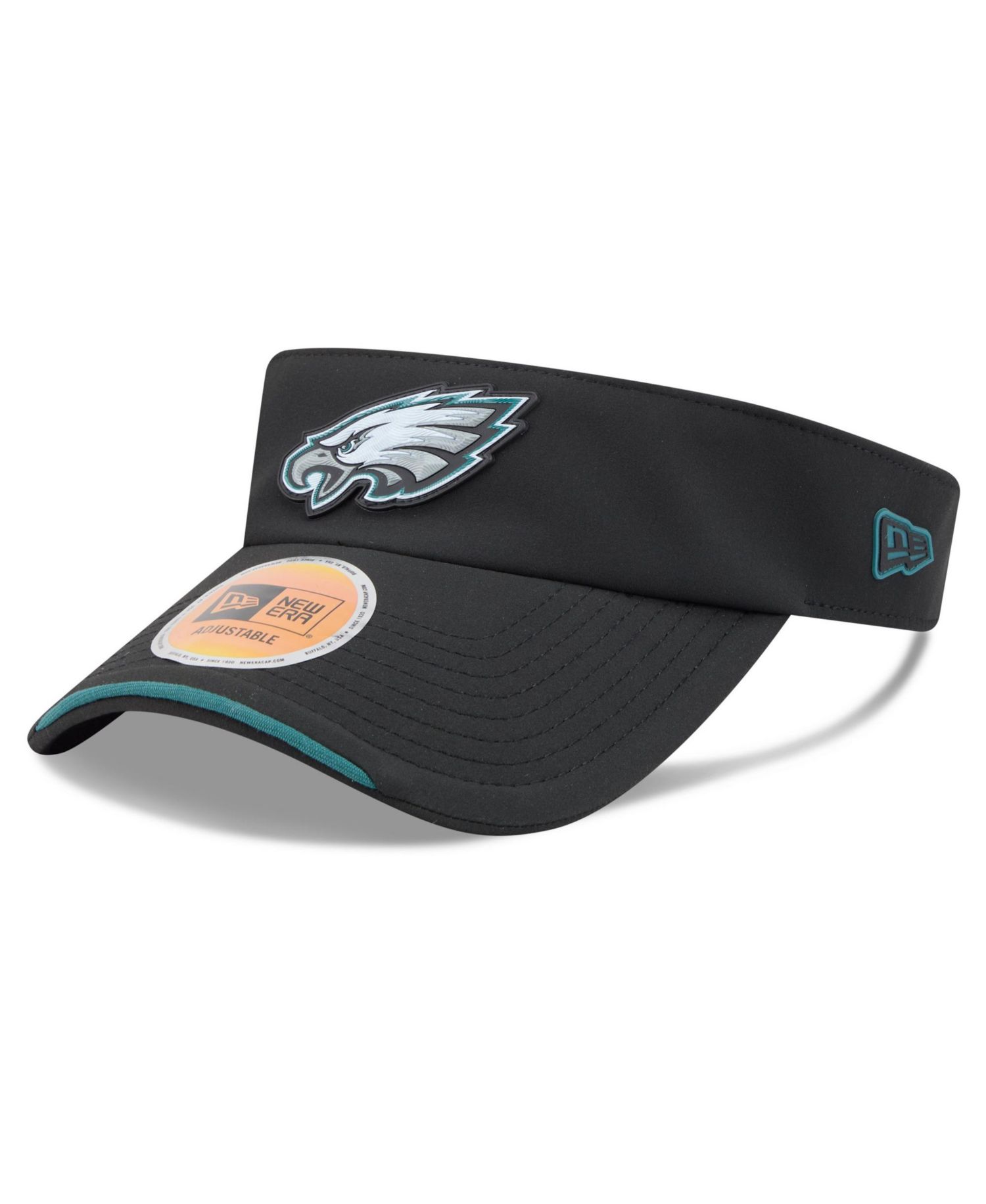 Men's Black Philadelphia Eagles 2026 Sideline Adjustable Visor Hat
