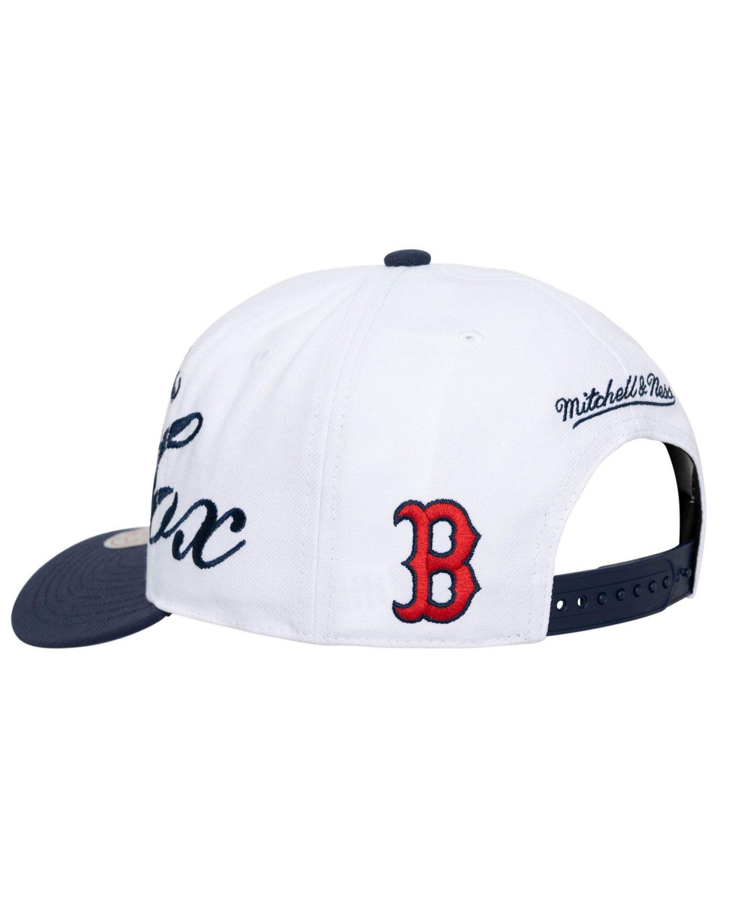 Men's and Women's White/Navy Boston Red Sox XL Script Pro Crown Adjustable Hat