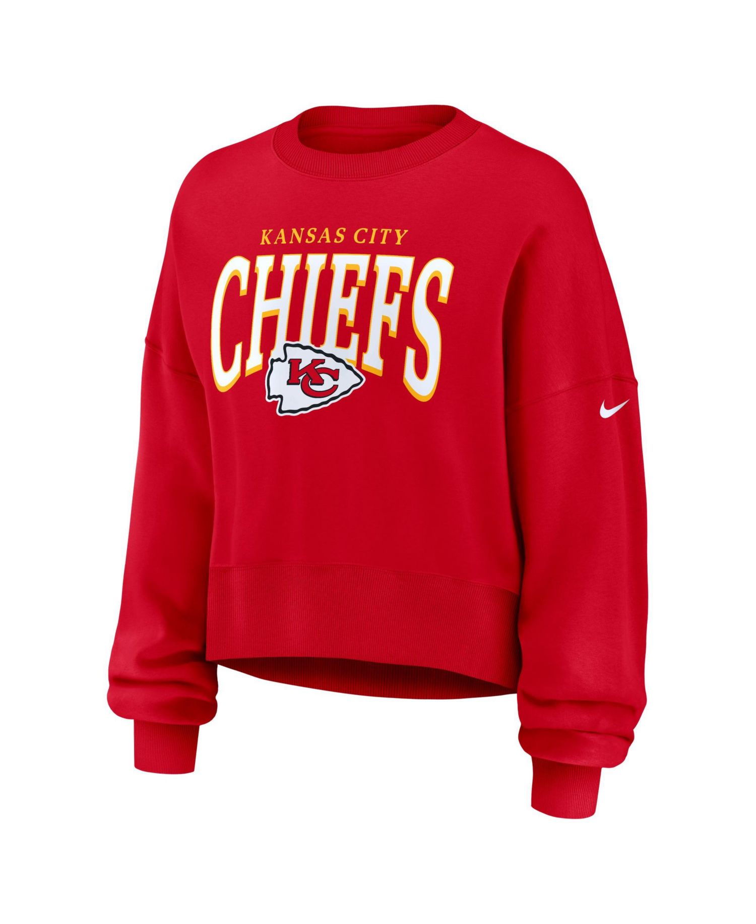 Women's Red Kansas City Chiefs Oversized Phoenix Fleece Sweatshirt