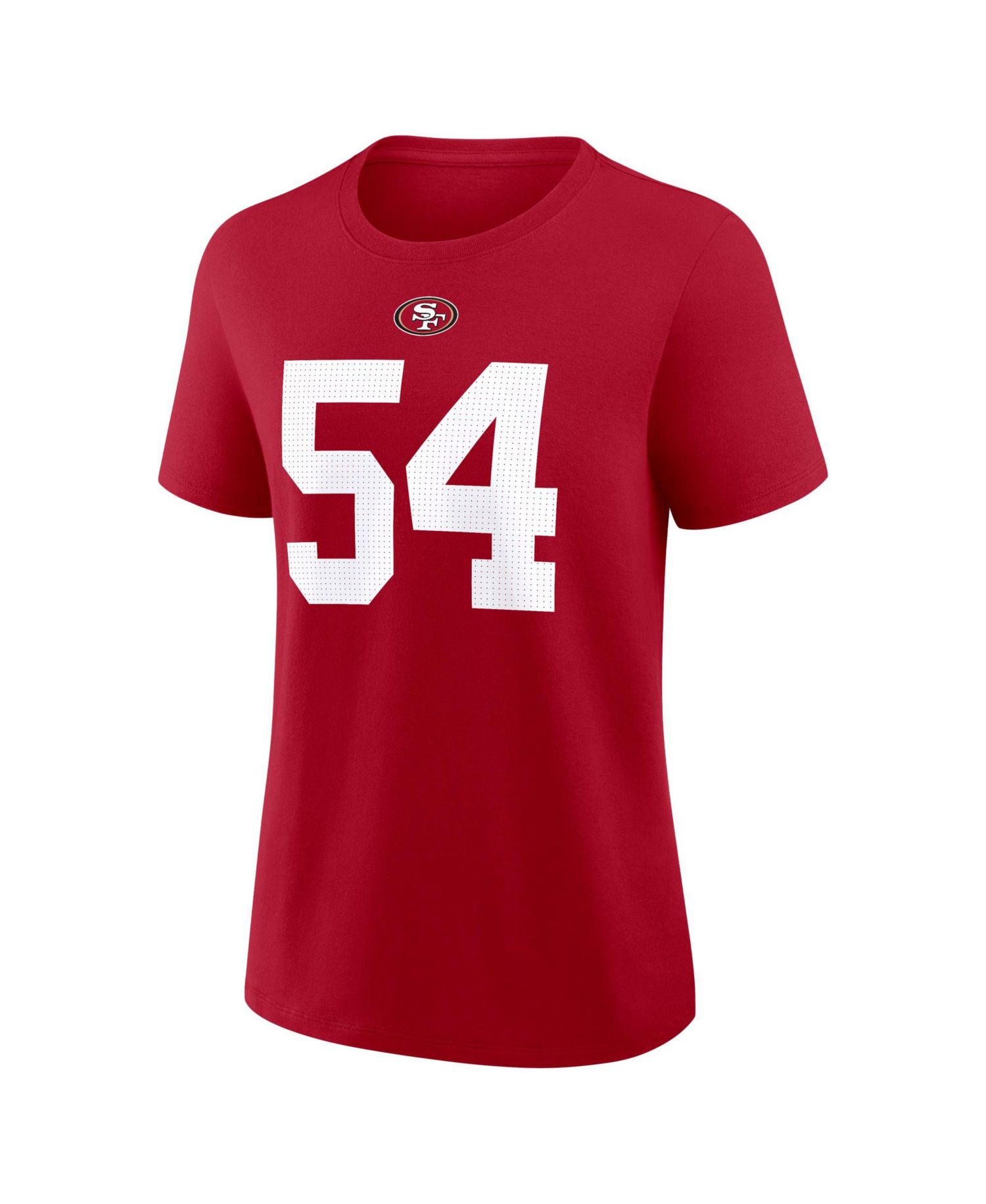 Women's Fred Warner Scarlet San Francisco 49ers Name Number T-Shirt