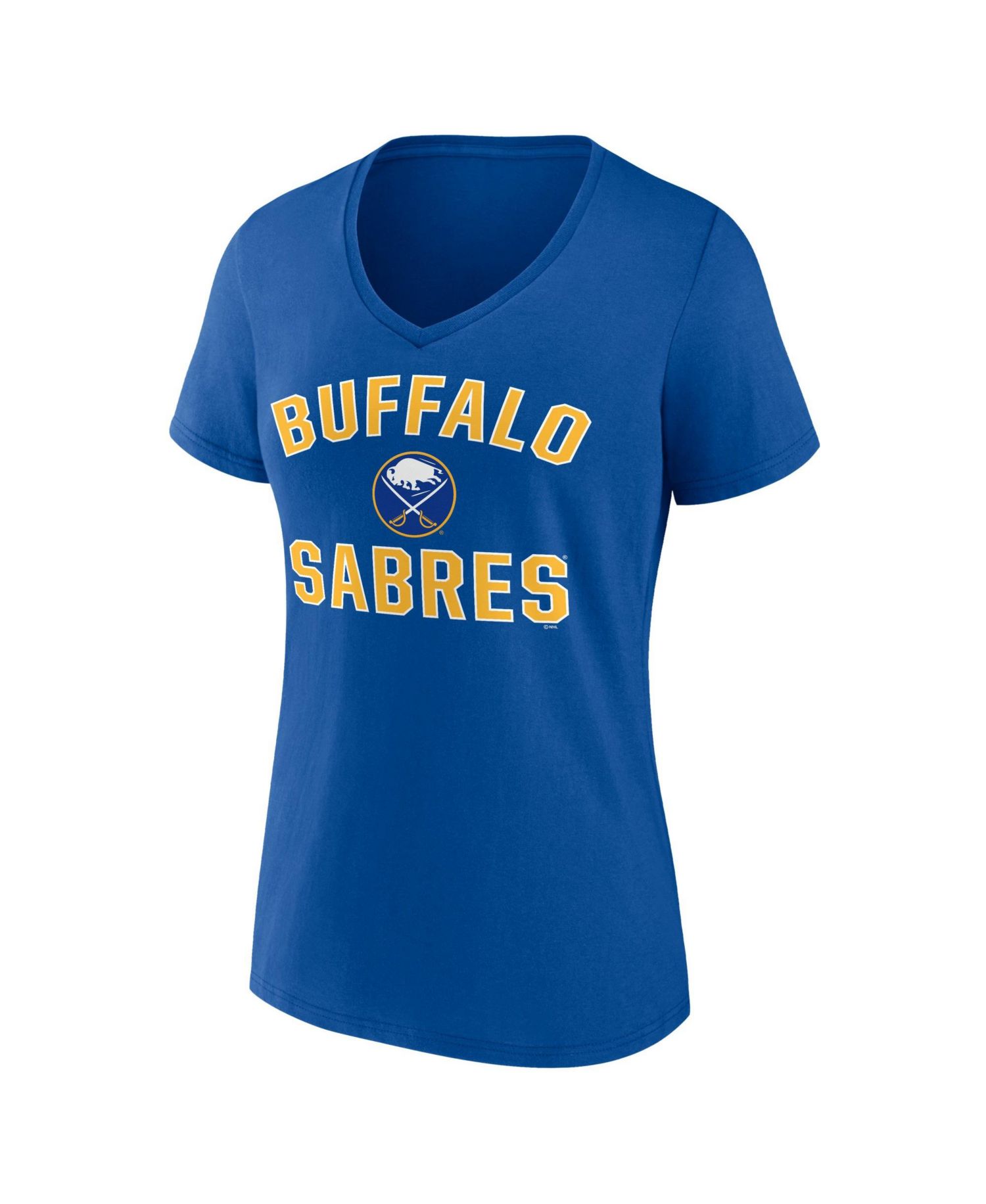 Women's Royal Buffalo Sabres Arch Victory V-Neck T-Shirt
