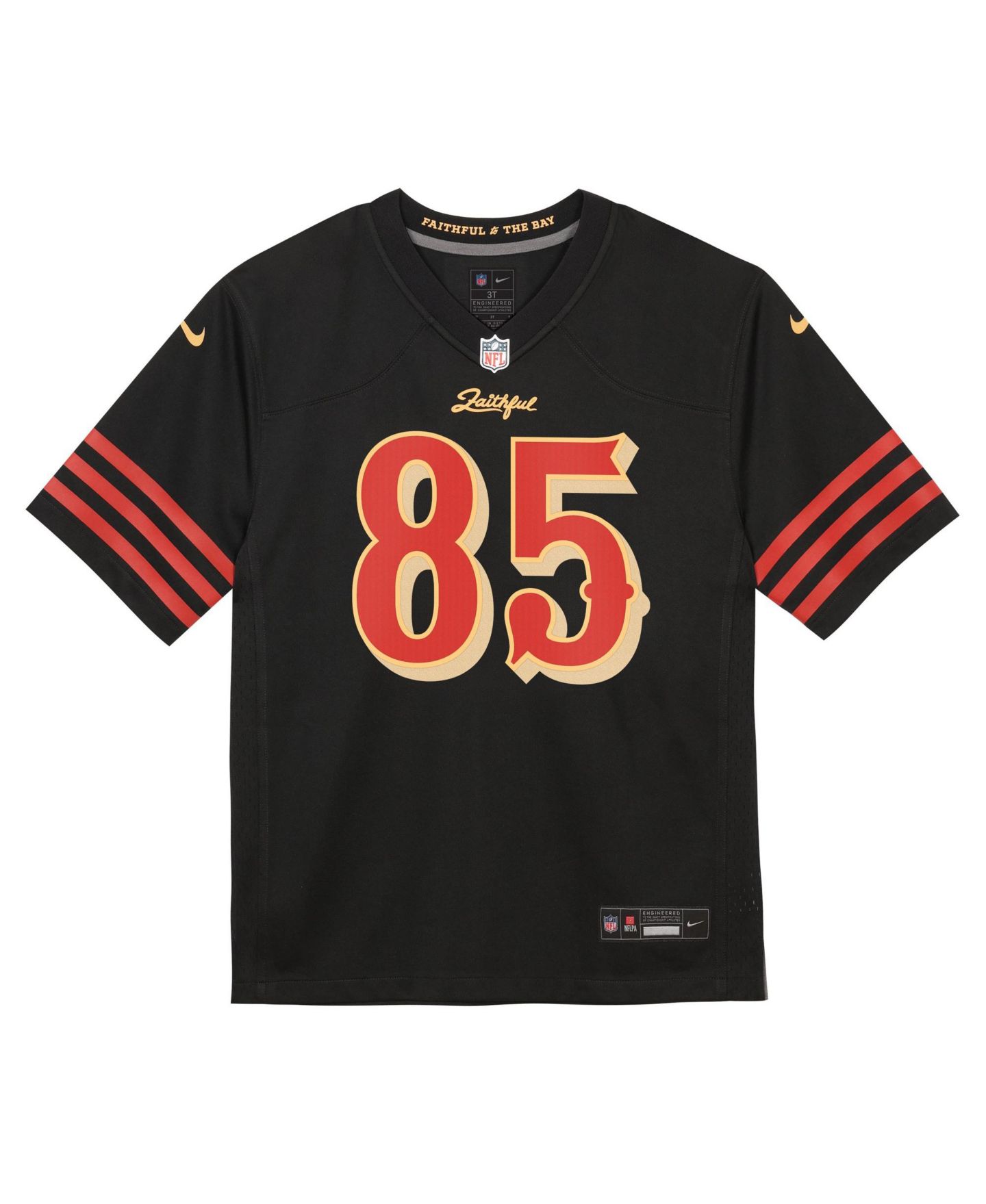 Топ Nike Preschool George Kittle Black San Francisco 49ers 2025 Rivalries Collection Game Jersey для мальчиков — фото 3