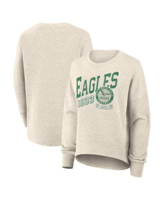 Women's Cream Philadelphia Eagles Oversized Heritage Sweatshirt