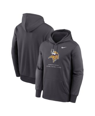 Men's Charcoal Minnesota Vikings Toss Sweep Therma-FIT Hoodie