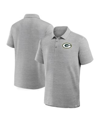 Men's Heather Gray Green Bay Packers Clutch Polo Shirt