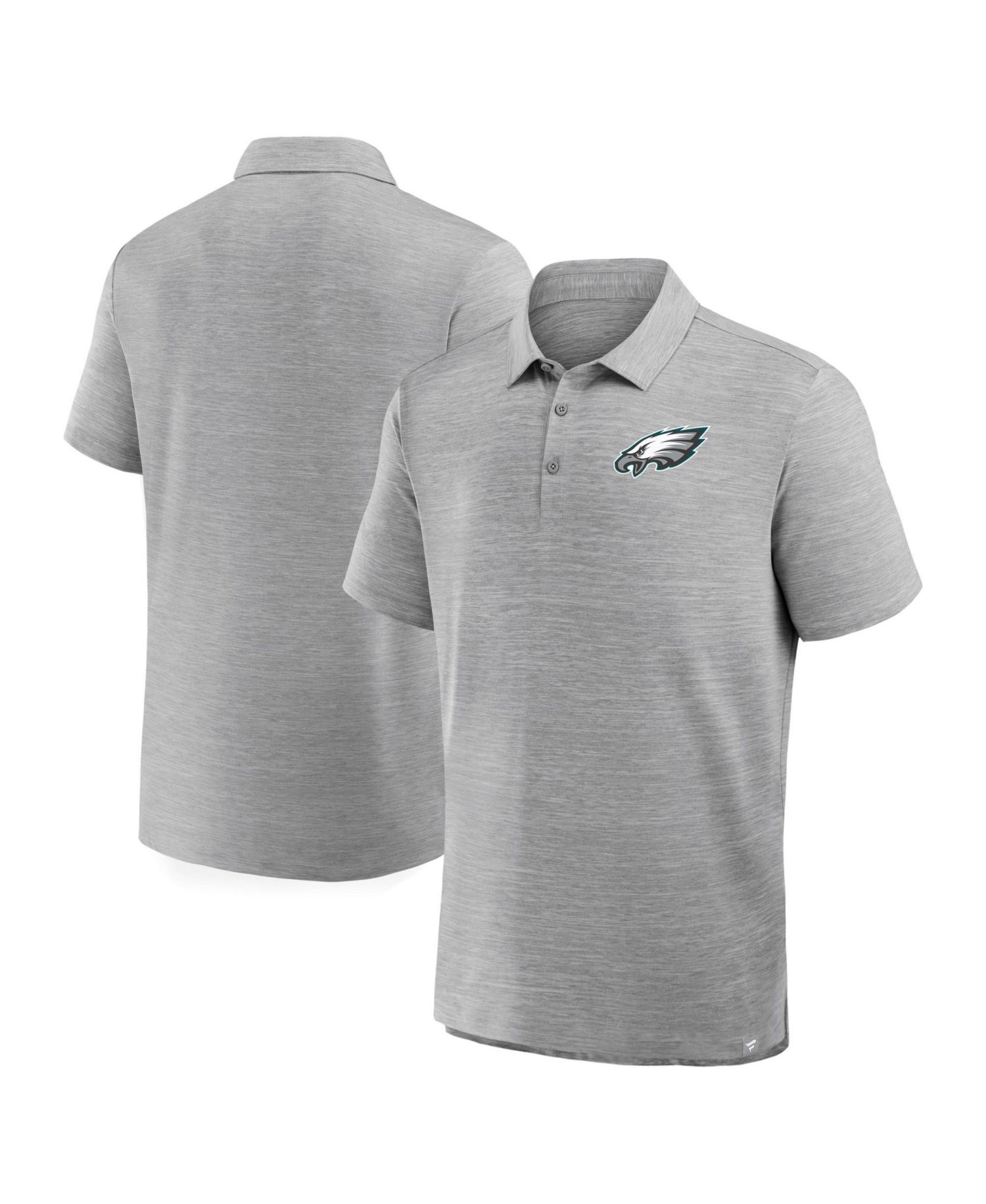 Men's Heather Gray Philadelphia Eagles Clutch Polo Shirt