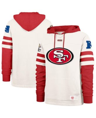 47 Brand Men's Cream San Francisco 49ers Split Zone Cornerback Duo Lacer Hoodie
