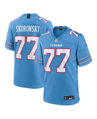 Men's Peter Skoronski Light Blue Tennessee Titans Game Jersey