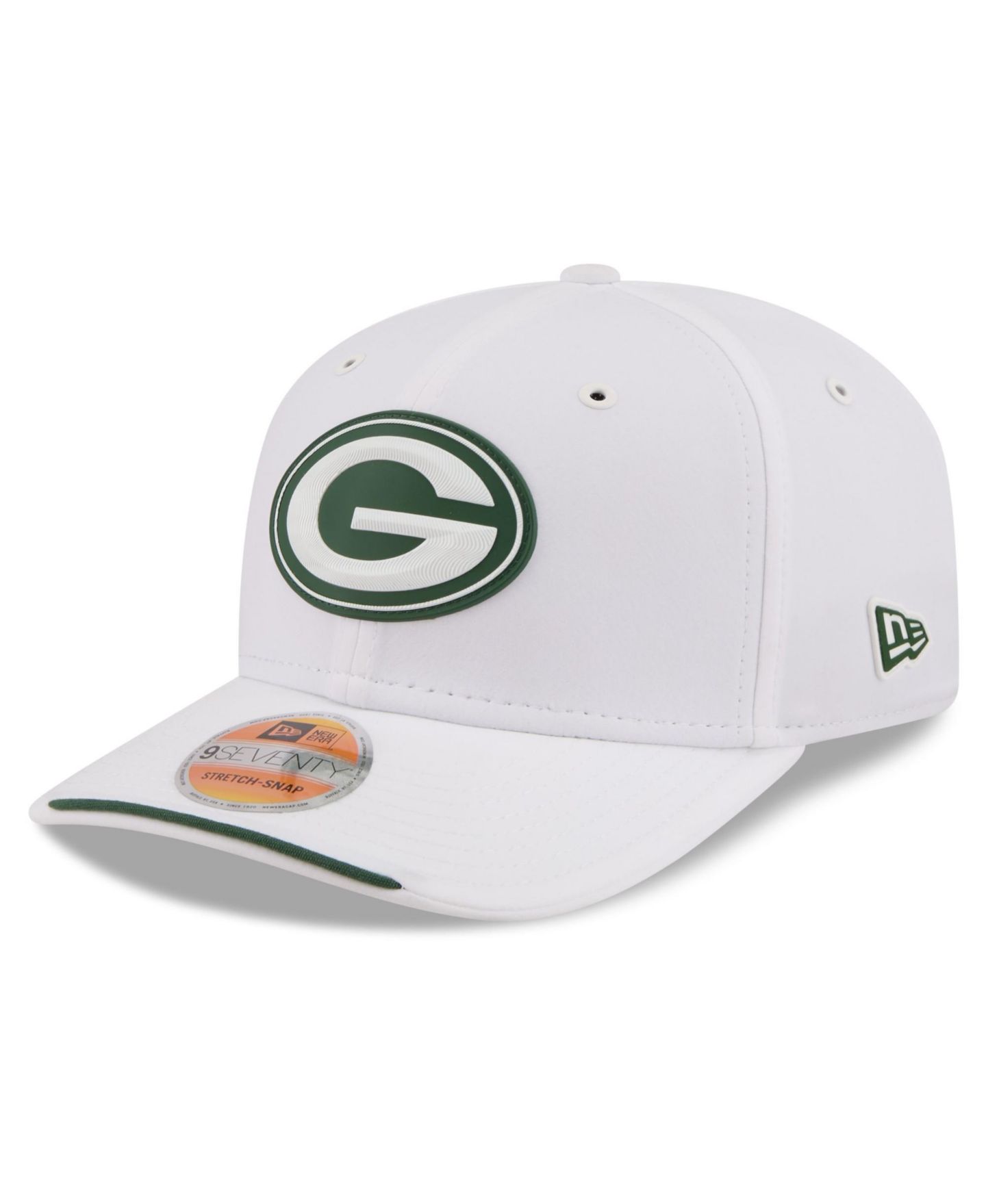 Мужская кепка New Era White Green Bay Packers 2026 Sideline 9SEVENTY Adjustable Hat — фото 1