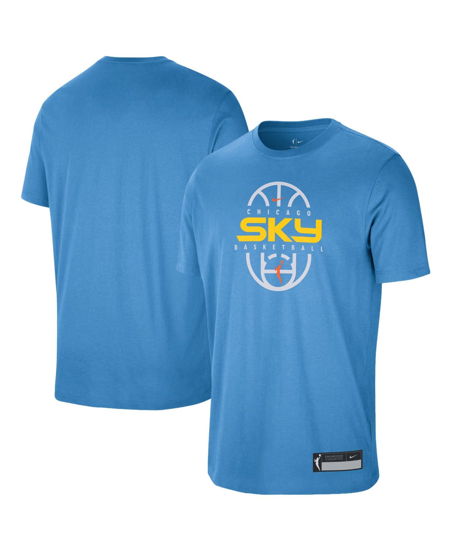 Men's and Women's Sky Blue Chicago Sky 2026 On-Court Authentic Practice Premium T-Shirt