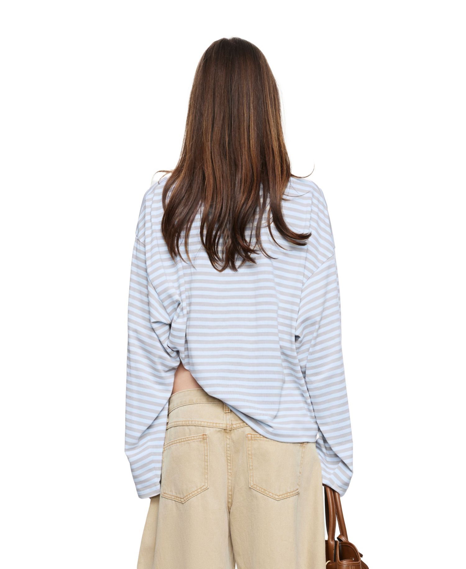 Women's Bloom Striped V-Neck Long-Sleeve T-Shirt