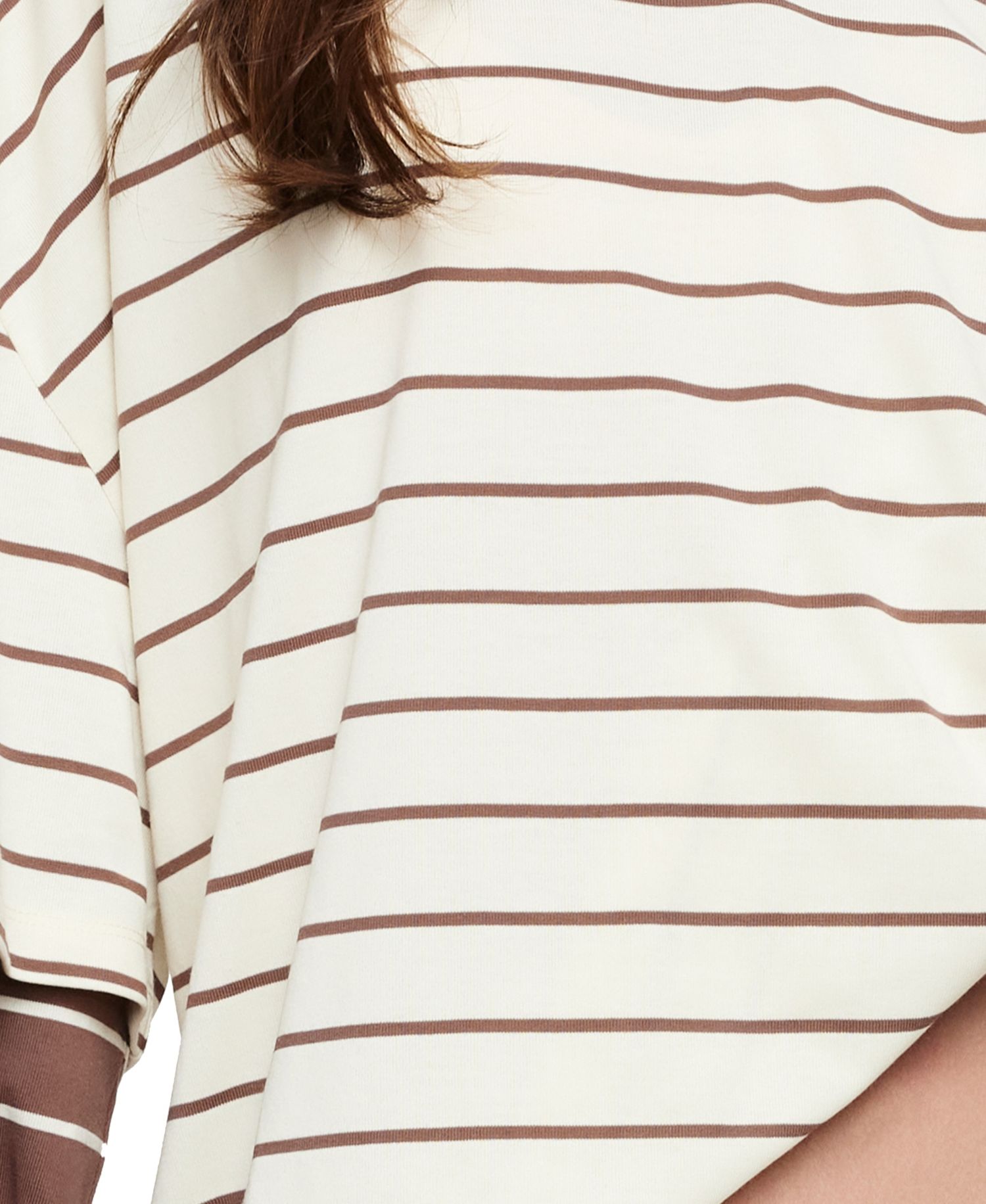 Women's Bottega Long-Sleeve Striped Oversized T-Shirt