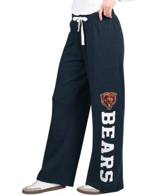Women's Navy Chicago Bears Field Wide Leg Sweatpants