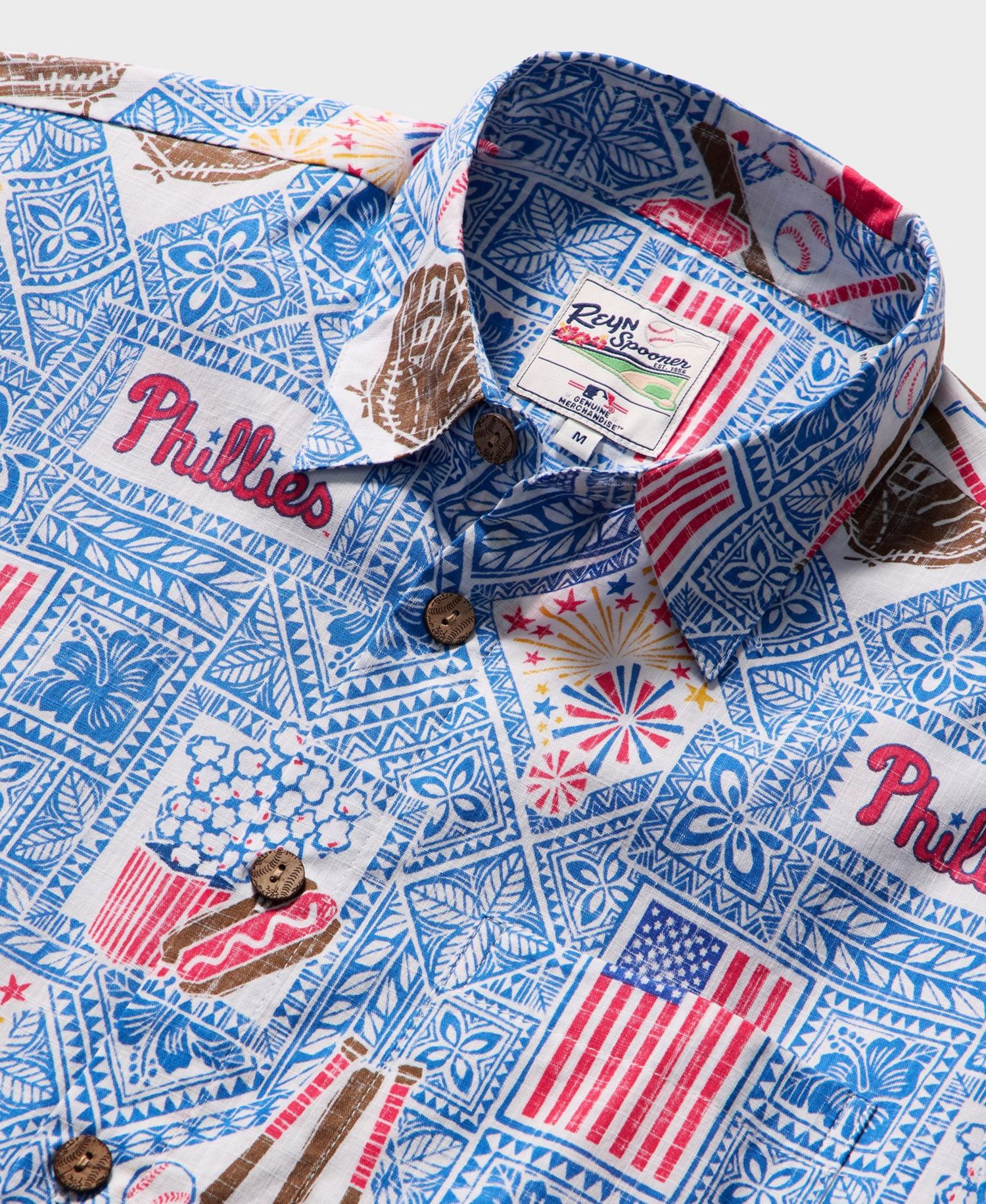 Men's Blue Philadelphia Phillies Americana Button-Up Shirt