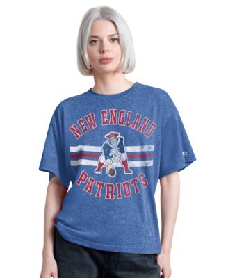 Women's Royal New England Patriots Jump Shot Boyfriend Tri-Blend T-Shirt