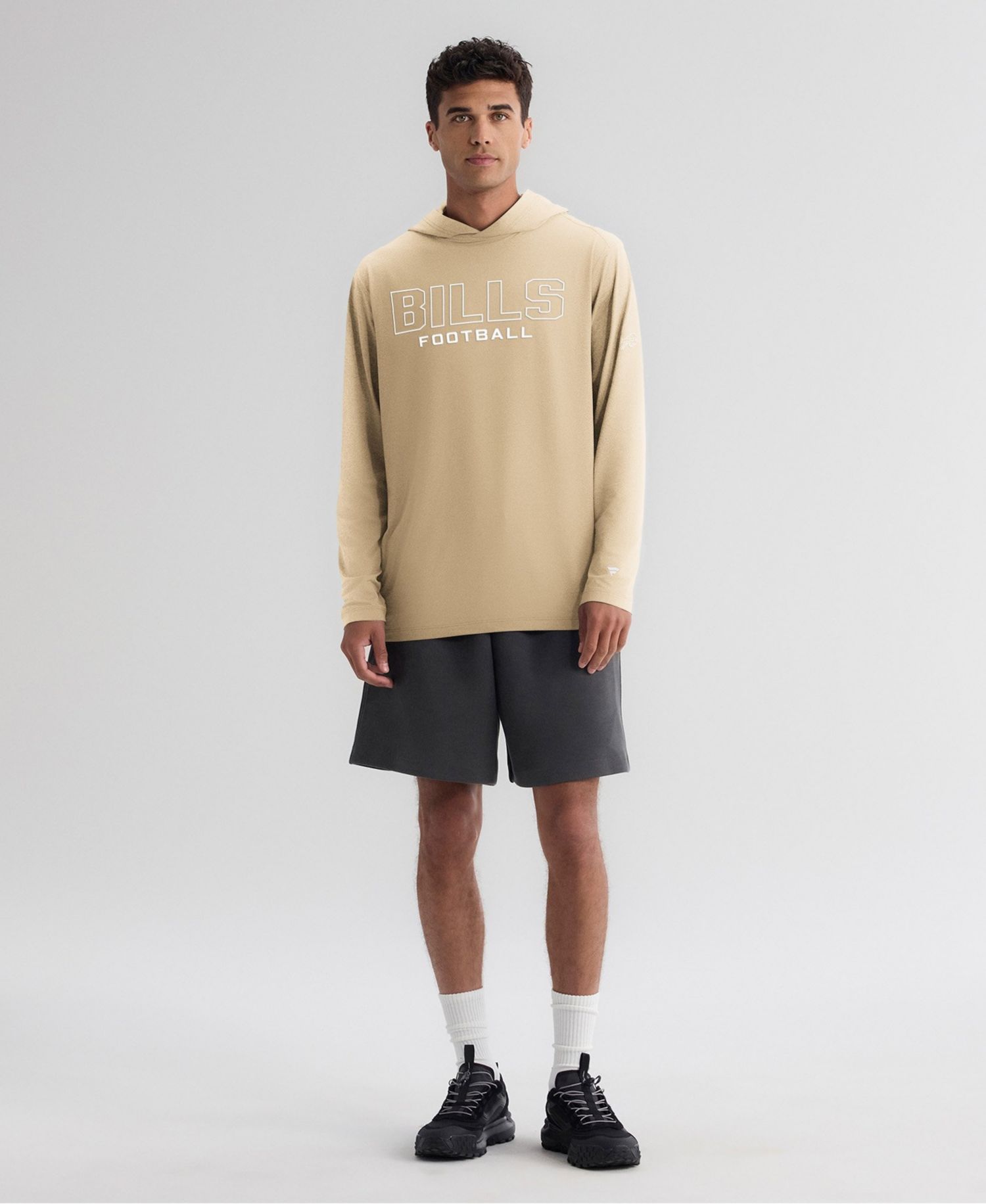Men's Tan Buffalo Bills Clutch Long Sleeve Hooded T-Shirt