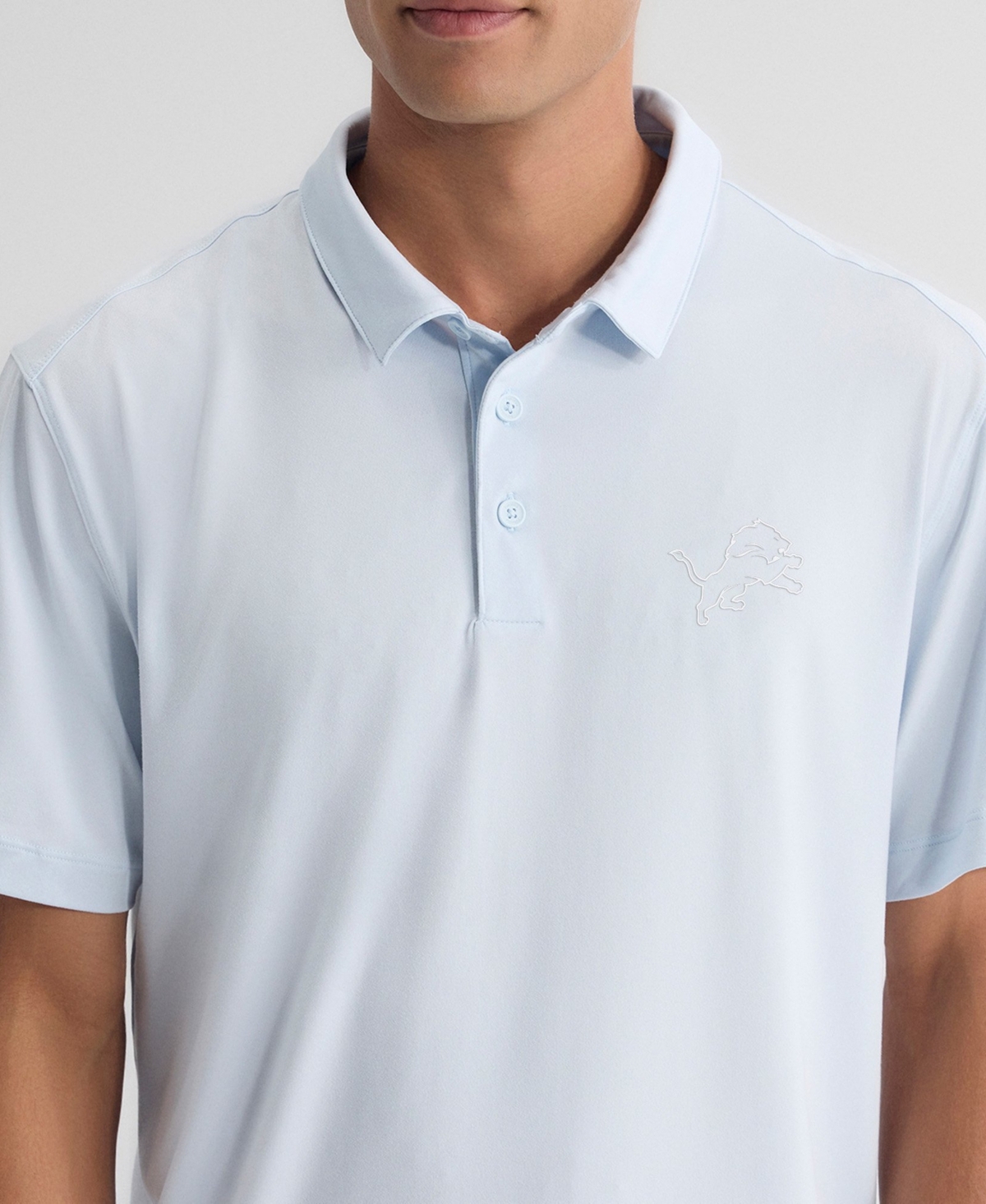 Fanatics Men's Light Blue Detroit Lions Clutch Polo Shirt