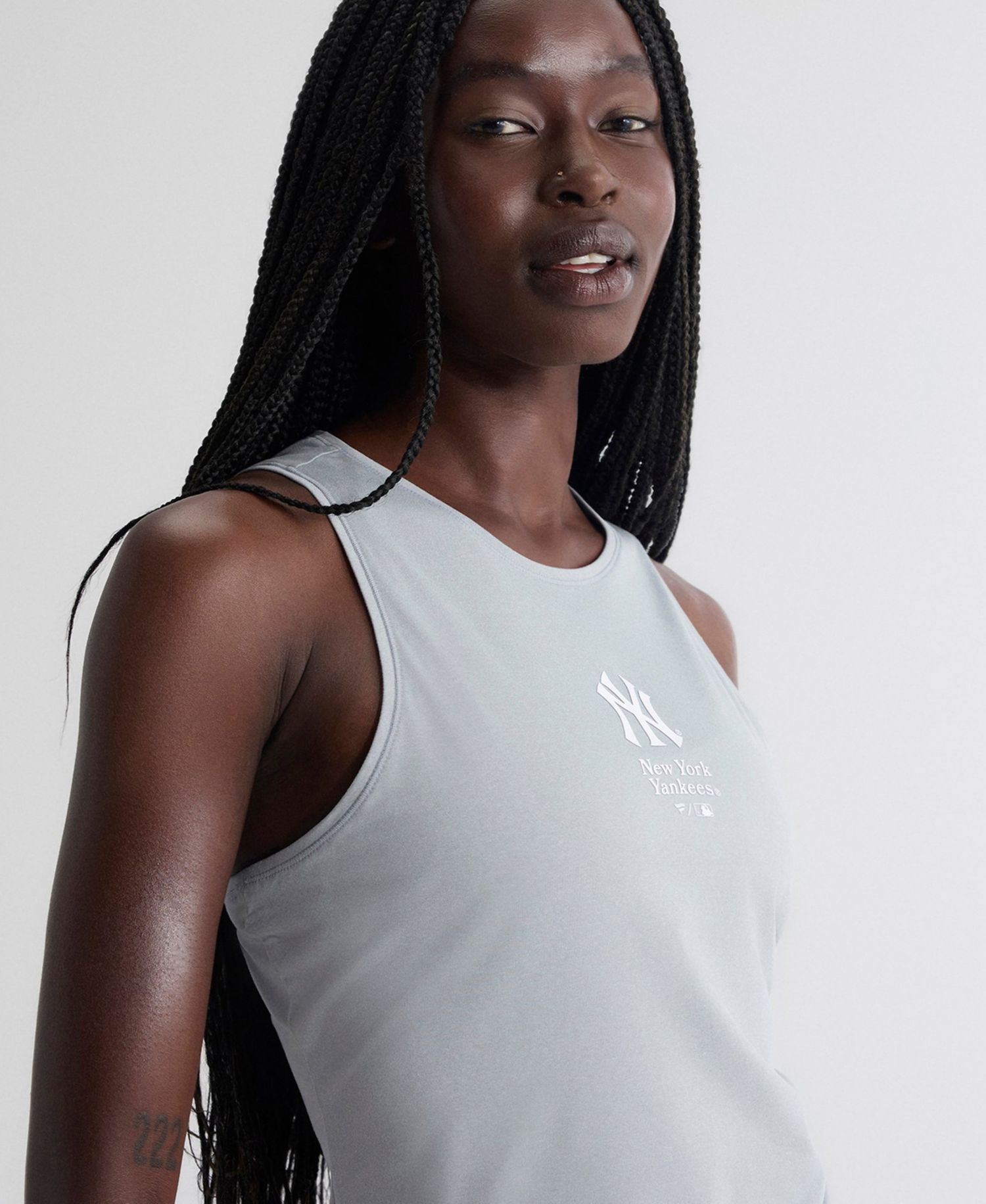 Women's Gray New York Yankees Clutch Tank Top