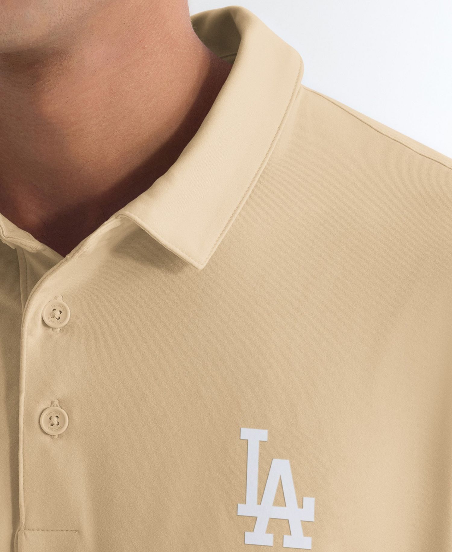 Men's Khaki Los Angeles Dodgers Clutch Polo Shirt