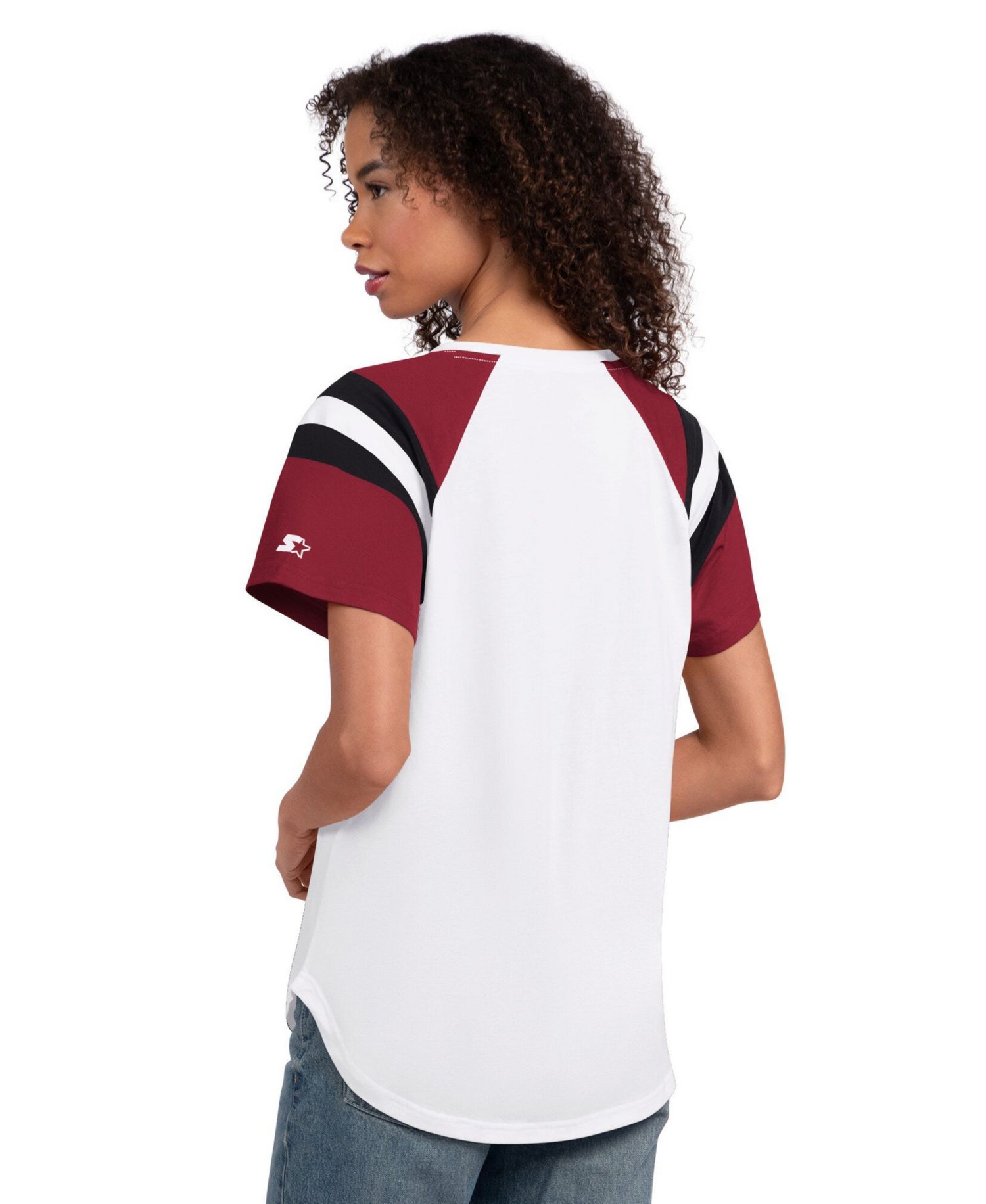 Women's White Arizona Cardinals Game On Notch Neck T-Shirt