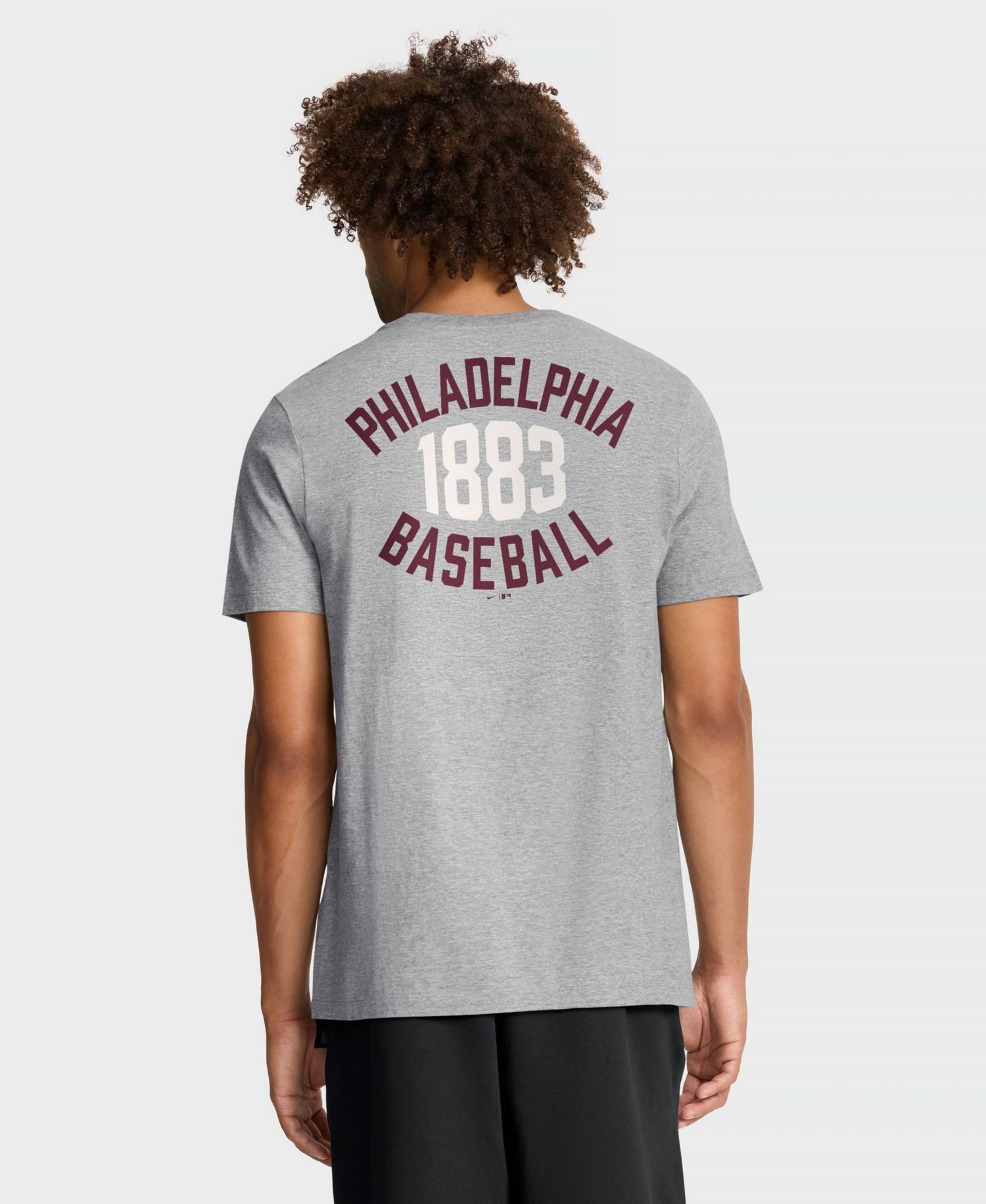 Men's Heather Gray Philadelphia Phillies Cooperstown 2-Hit T-Shirt