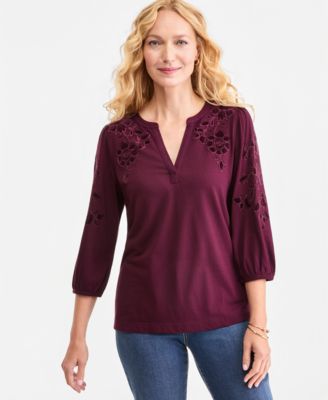 Women's Velvet Applique Knit