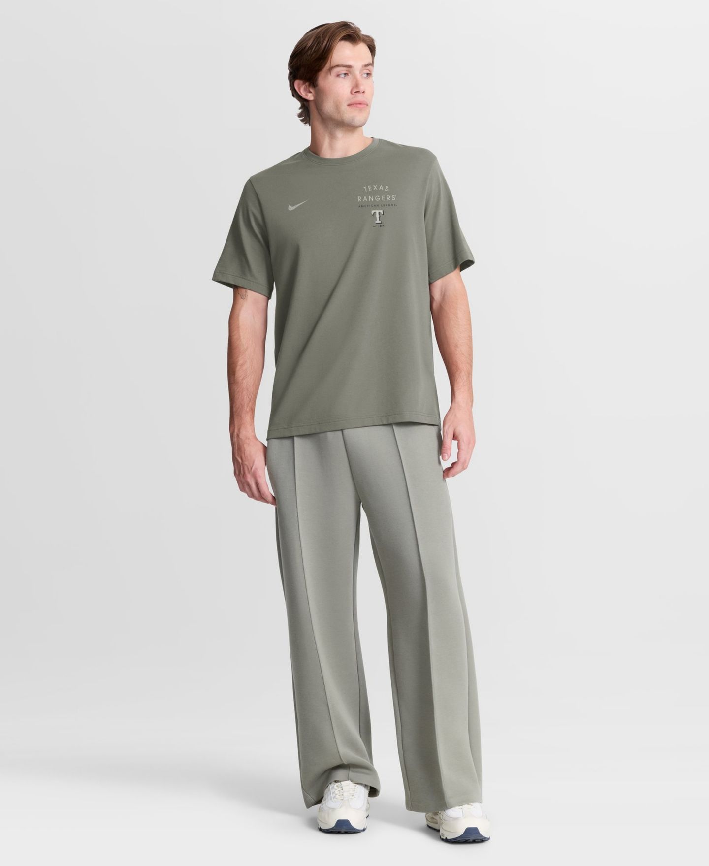 Мужская футболка Nike Olive Texas Rangers Statement Dri-FIT Primary — фото 2