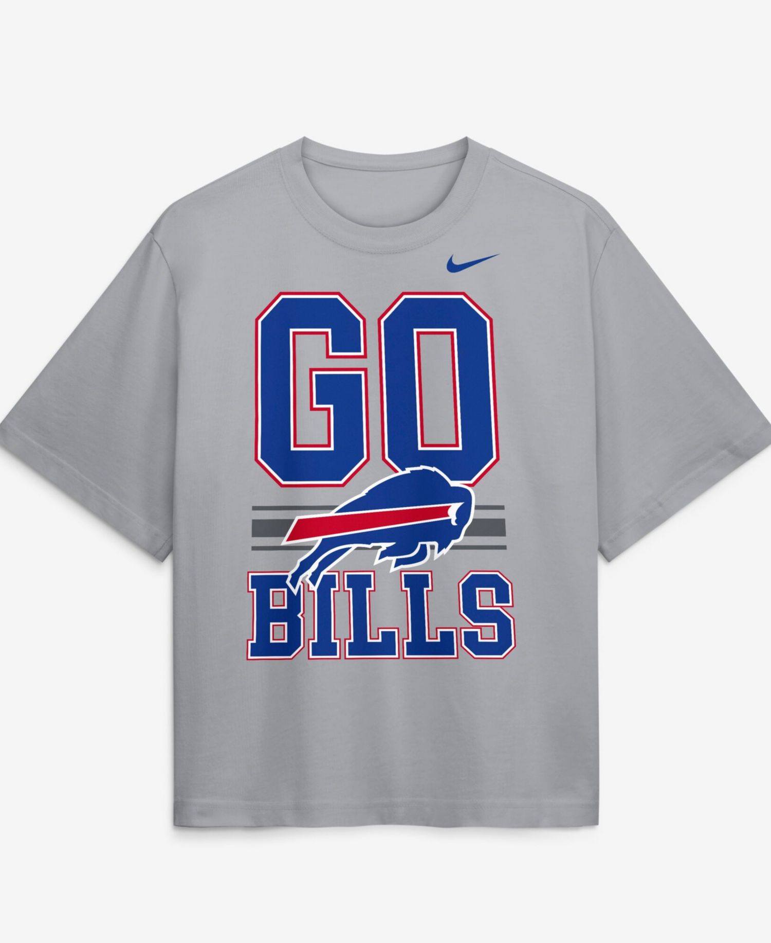 Women's Gray Buffalo Bills Alternate Boxy T-Shirt