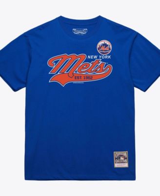 Men's Royal New York Mets Script Sweep Arch T-Shirt