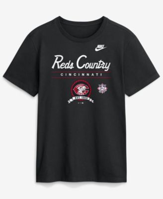 Men's Black Cincinnati Reds Cooperstown Graphic T-Shirt