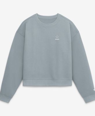 Women's Blue Dallas Cowboys Oversized Clutch Tri-Blend&nbsp;Sweatshirt