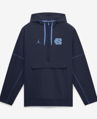 Men's Navy North Carolina Tar Heels 2026 Sideline Anorak Half-Zip Hoodie