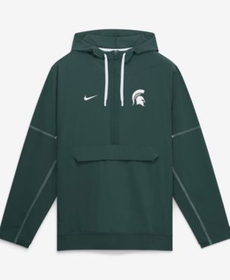 Men's Green Michigan State Spartans 2026 Sideline Anorak Half-Zip Hoodie