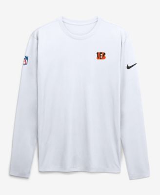 Men's White Cincinnati Bengals Legend Small Logo Dri-FIT Long Sleeve T-Shirt