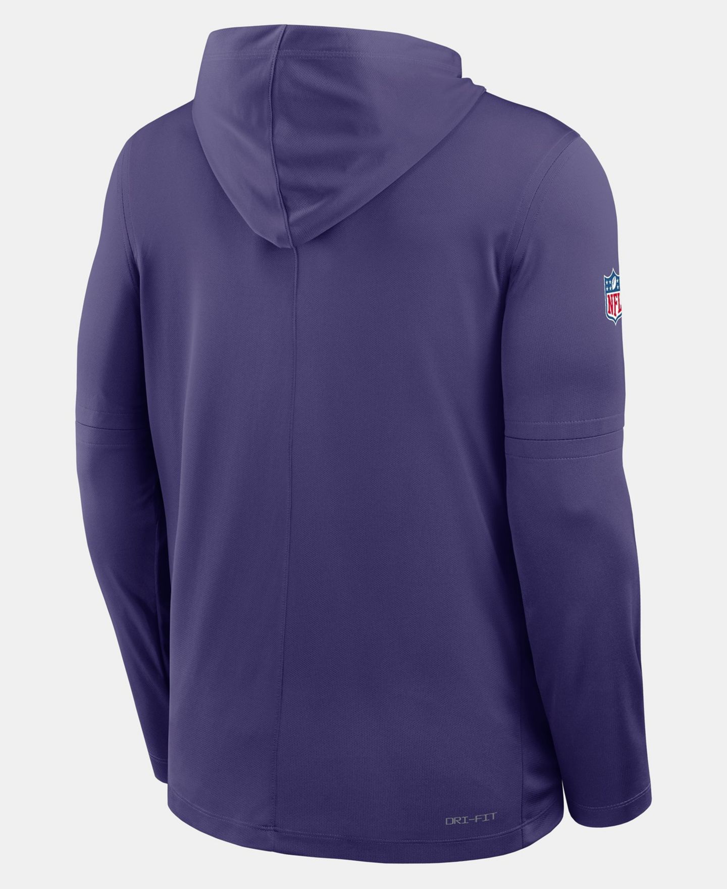 Мужская футболка Nike Purple Minnesota Vikings Sideline Alternate Lightweight Long Sleeve Hooded Dri-FIT — фото 2