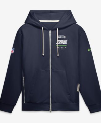 Men's College Navy Seattle Seahawks Sideline Standard Issue Quarterback Scramble Dri-FIT Full-Zip Hoodie