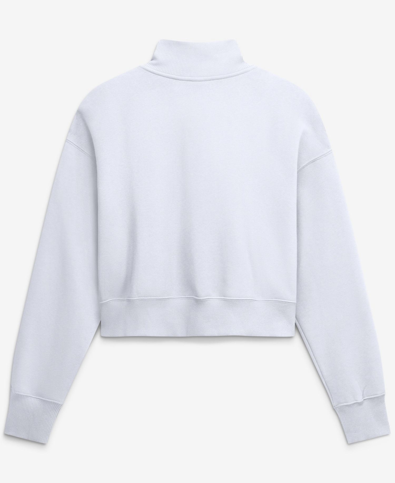 Women's White Tampa Bay Buccaneers Oversized Phoenix Fleece Cropped Quarter-Zip Sweatshirt