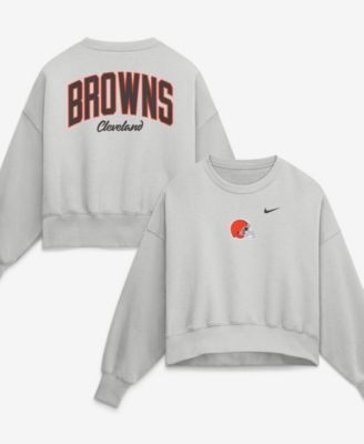 Women's Gray Cleveland Browns Oversized Primetime Phoenix Fleece Sweatshirt