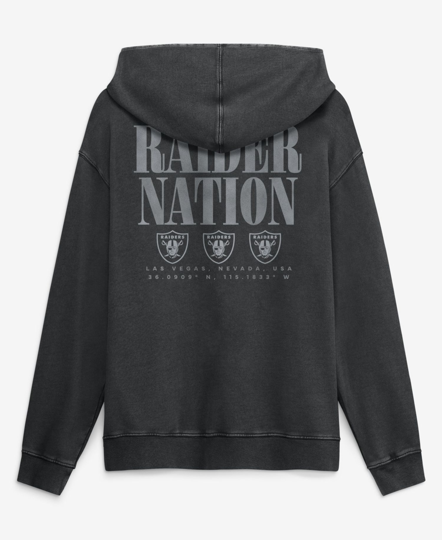 Men's Black Las Vegas Raiders Relaxed Intense Rivalry French Terry Hoodie