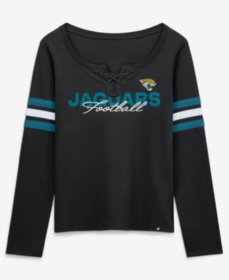 Women's Black Jacksonville Jaguars Team First Coverage Scheme Lace-Up Long Sleeve T-Shirt