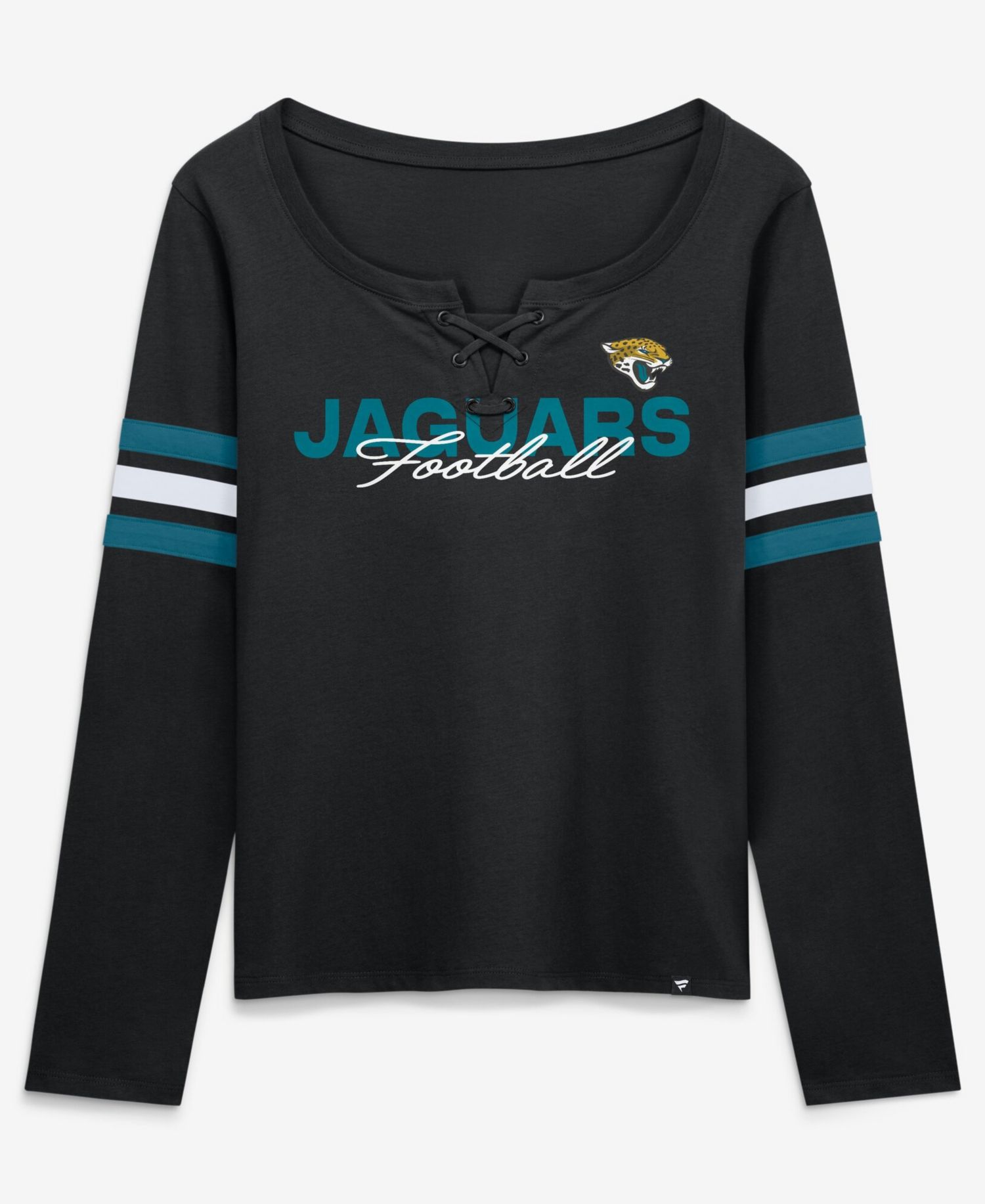 Women's Black Jacksonville Jaguars Team First Coverage Scheme Lace-Up Long Sleeve T-Shirt
