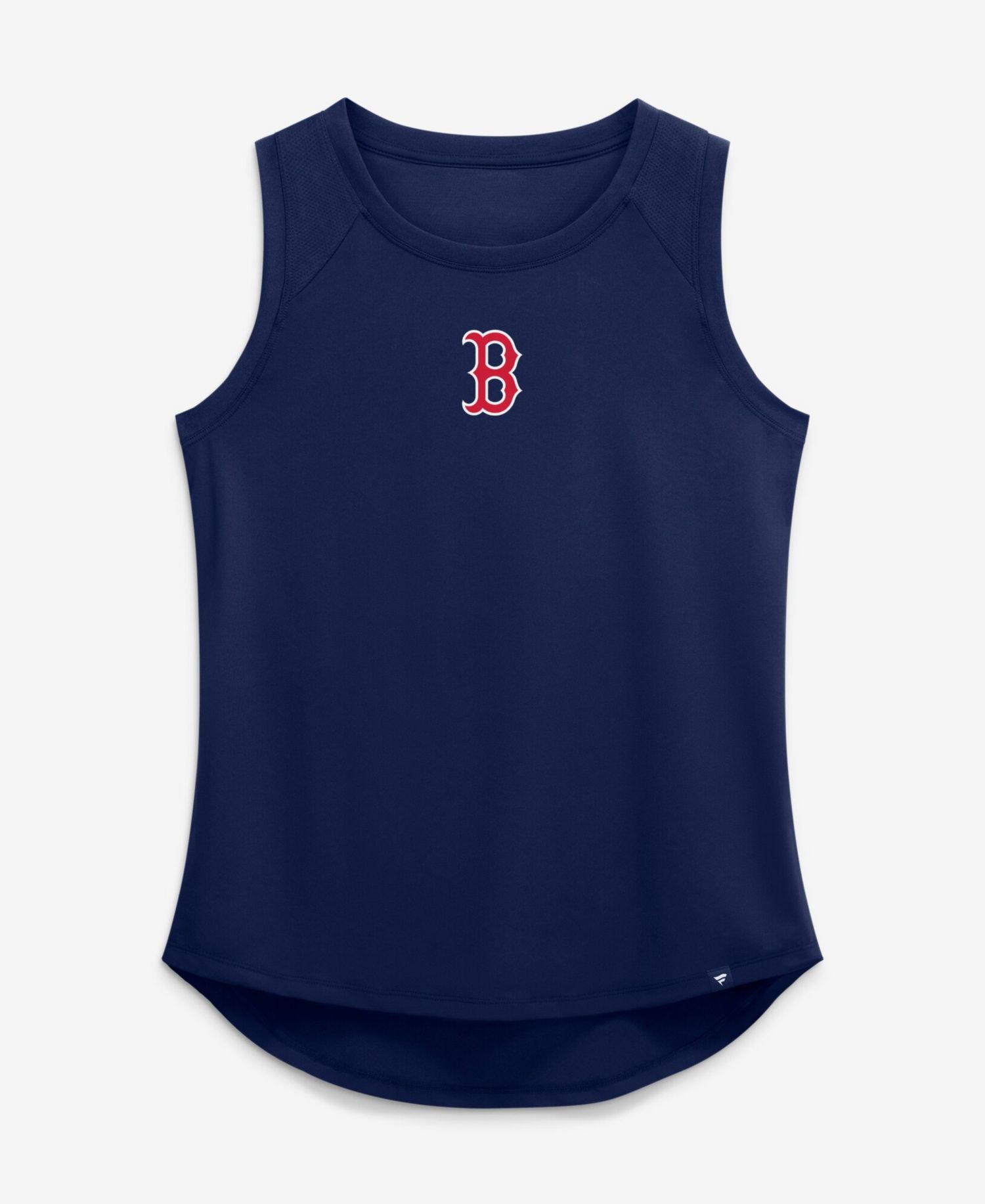 Women's Navy Boston Red Sox Draped Mesh Back Performance Tank Top