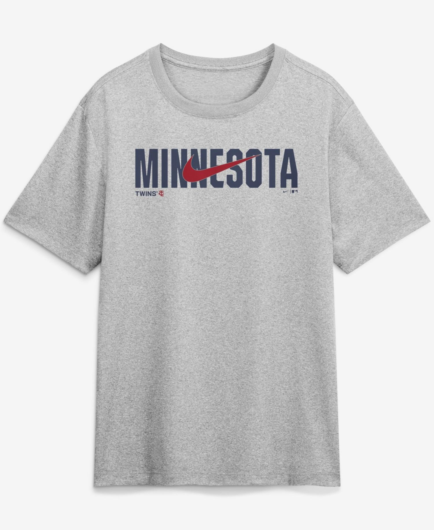 Men's Heather Gray Minnesota Twins Swoosh Legend Dri-FIT T-Shirt