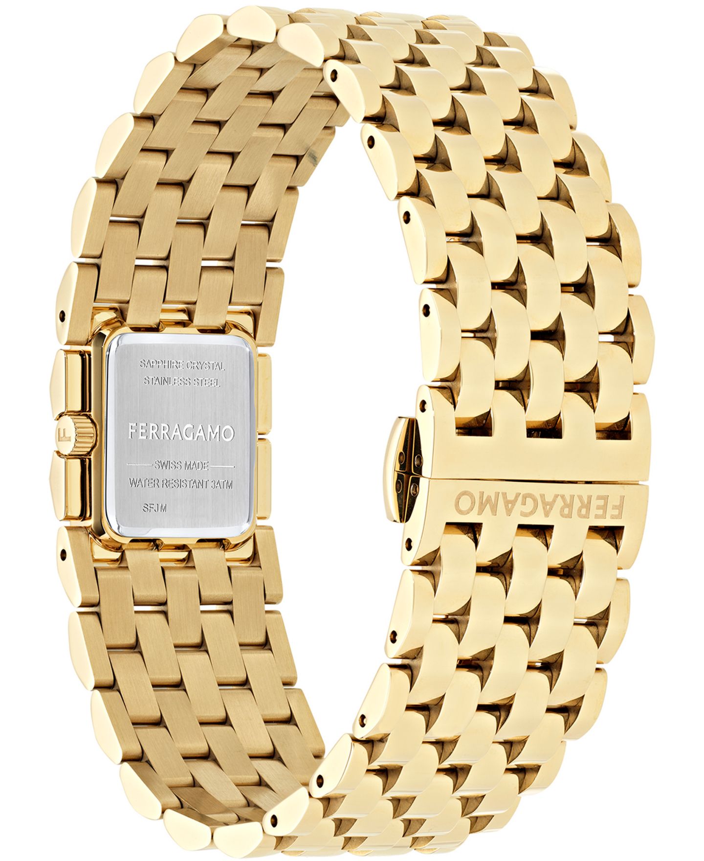 Женские часы Ferragamo Entrelace Gold-Tone Bracelet Watch 19mm — фото 3