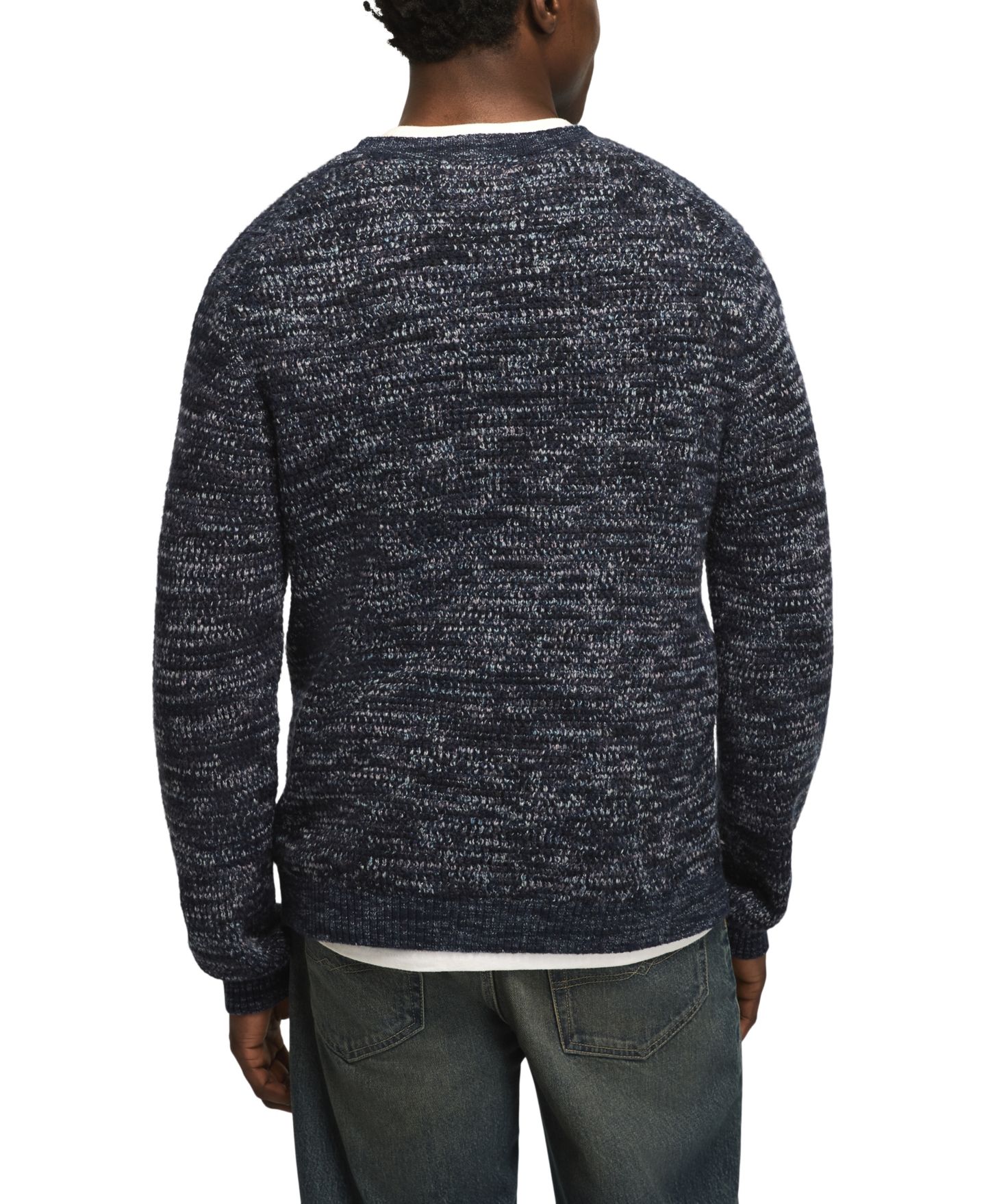 Мужской свитер Lucky Brand Marled Regular-Fit Crewneck, цвет: Синий — фото 5