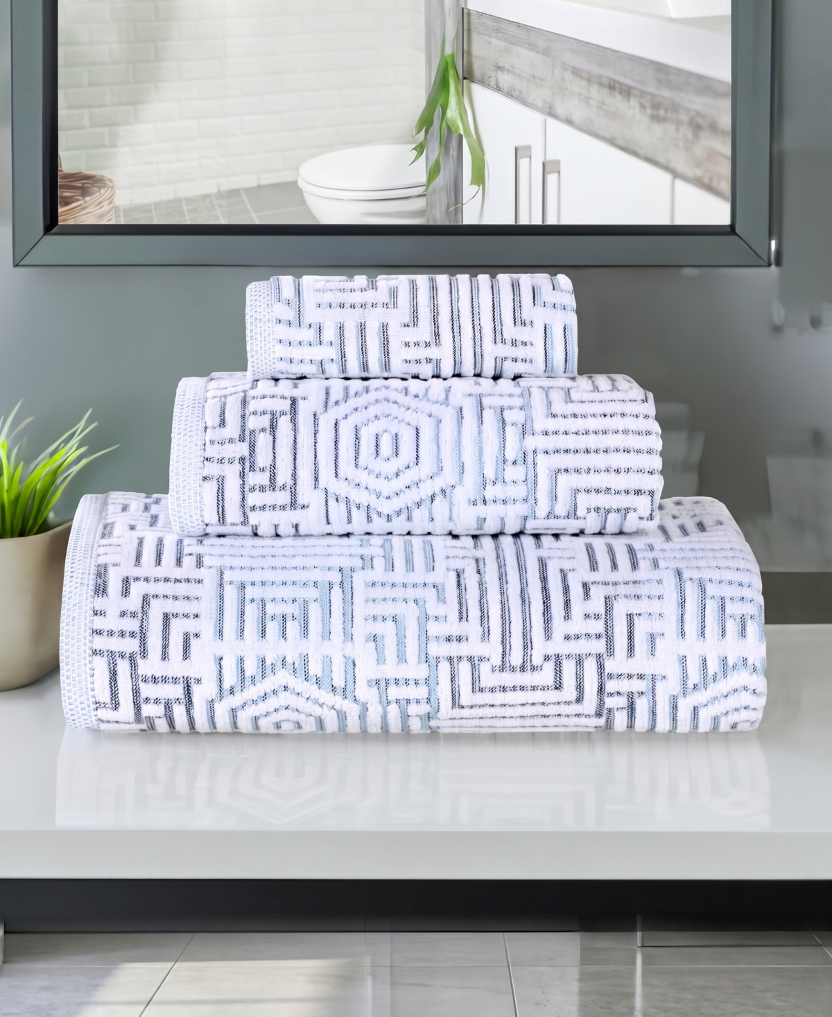 Superior Jasper Cotton 3-Piece Towel Set
