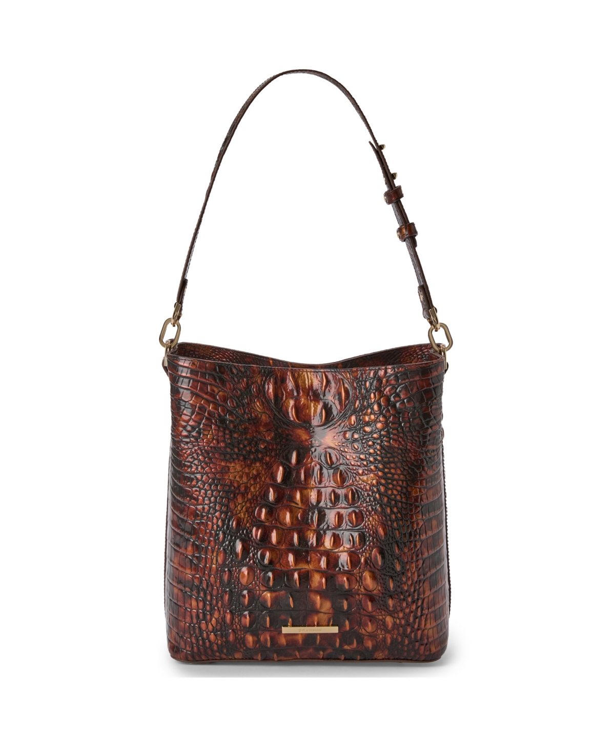 Brahmin Celina Melbourne Small Leather Bucket In Tortoiseshell