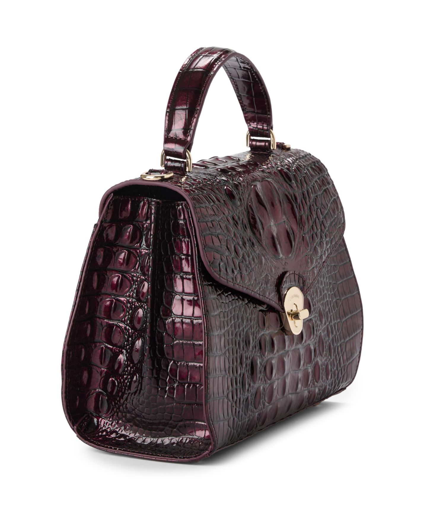 Женская сумка Brahmin Annalise Melbourne Small Leather Satchel, цвет: Тёмно-бордовый — фото 3