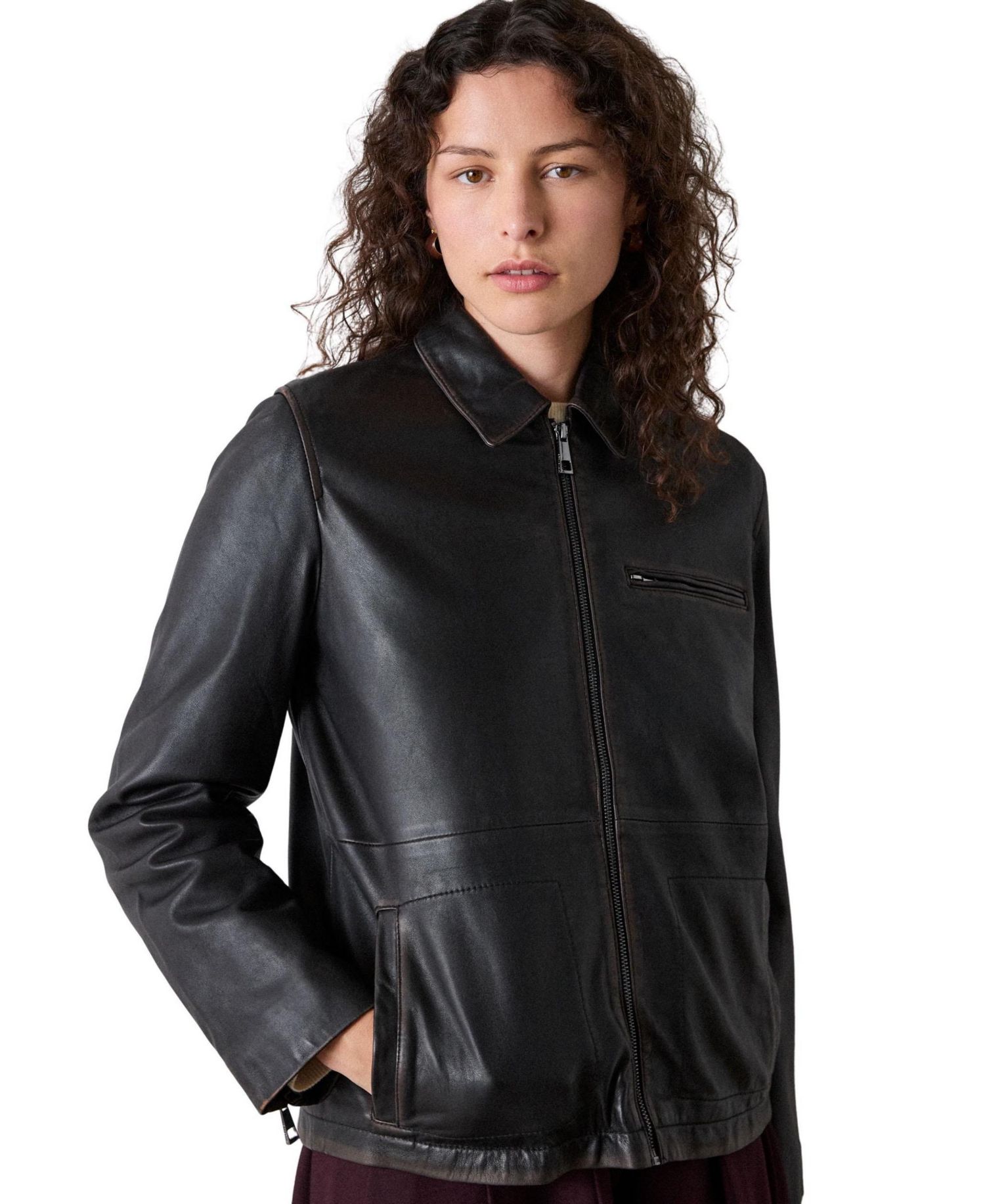 Women's Kate Burnished Leather Jacket